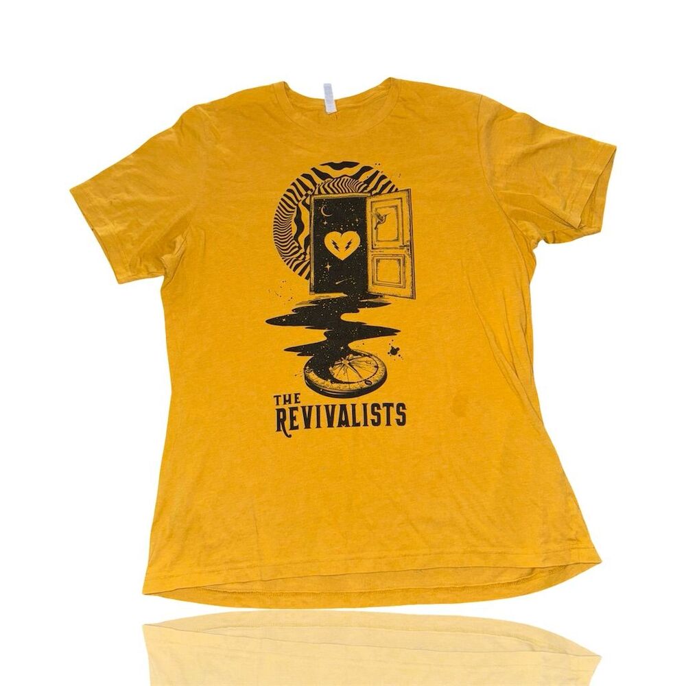 The Revivalists "Open Door" Yellow Graphic T-Shirt 2XL Unisex Band Tee